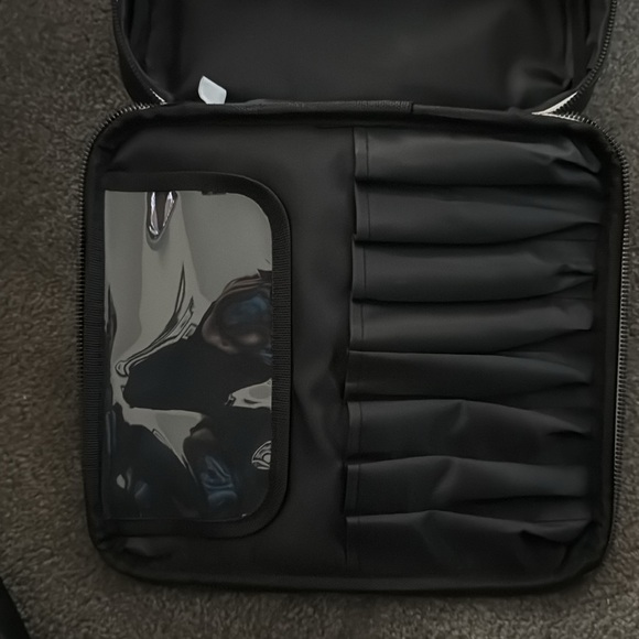 Rae Dunn Organize Black and White Zip Up Cosmetic Bag - Picture 2 of 6